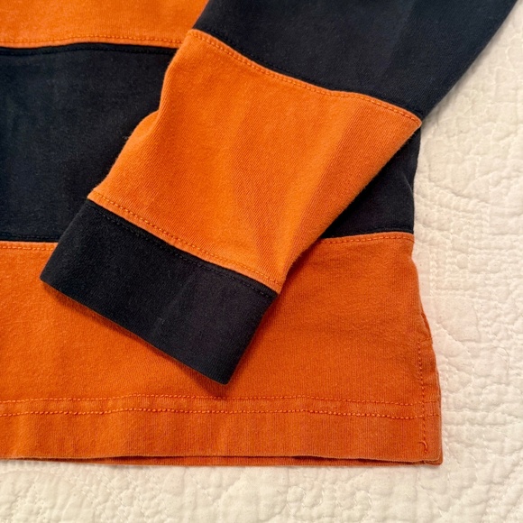 Preppy Orange & Navy Rugby Shirt – XS Fit - Picture 3 of 7